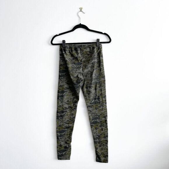 Roots Women's Camo Print Elastic Waist Mid-Rise Cropped Leggings Green Small - Picture 3 of 9
